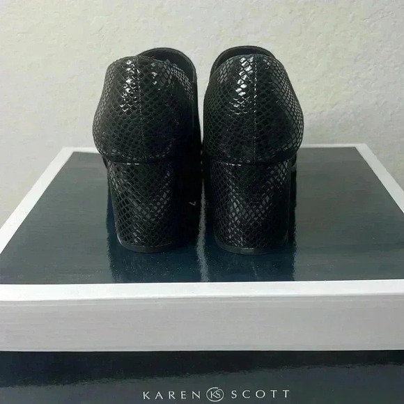 Karen Scott Womens Tillen Stretch Dressy Loafer Heels Shoes 8 M - Picture 6 of 14